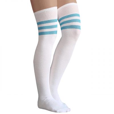 White/Light Blue Thigh Highs